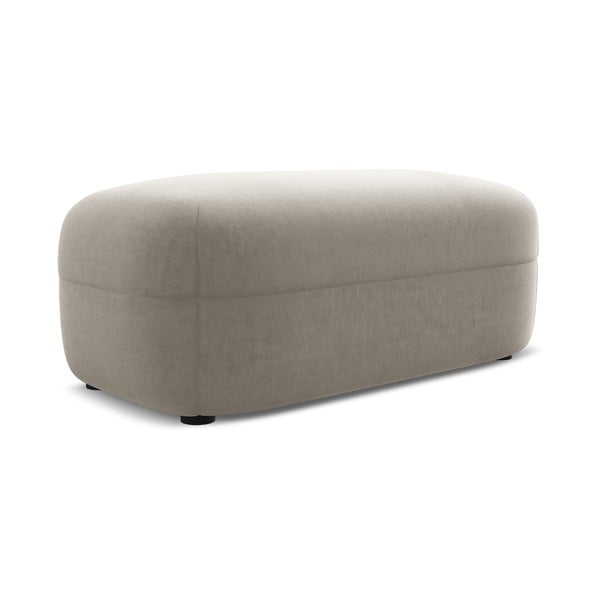 Béžová sametová podnožka Moana – Makamii-image-1