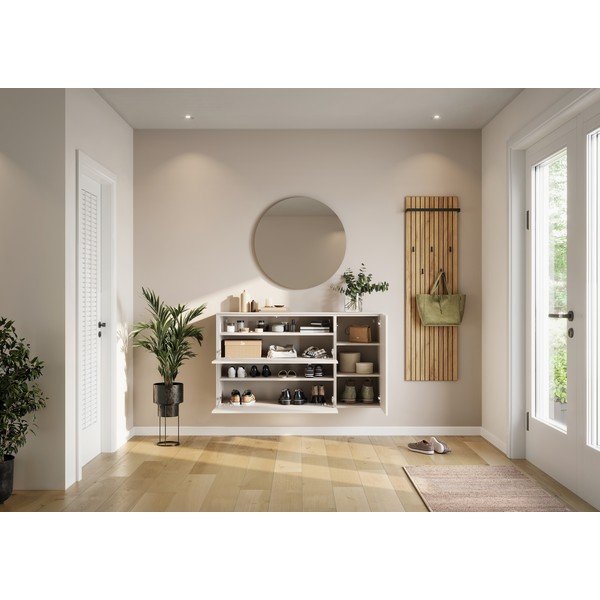 Krémový závěsný botník 137x78x41 cm – Germania-image-1