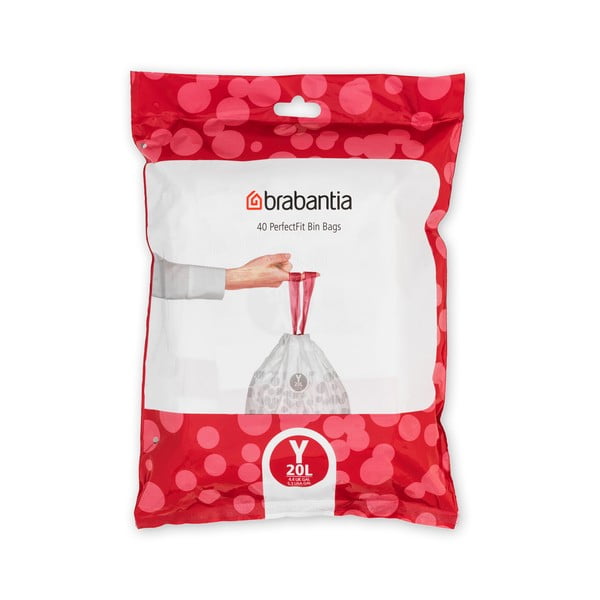 Pytle na odpadky v sadě 40 ks 20 l PerfectFit Y – Brabantia