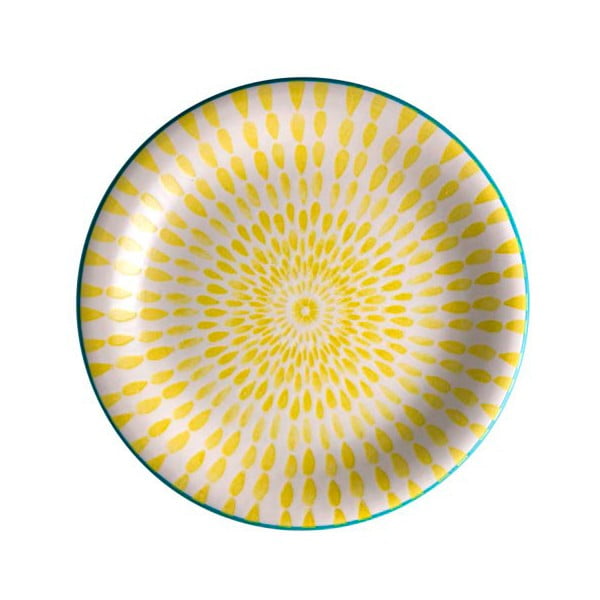 Žlutý talíř z dolomitu Brandani Ginger, ⌀ 19,5 cm
