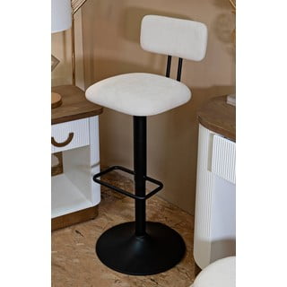 Bílo-černá barová židle s nastavitelnou výškou (výška sedáku 61 cm) Tina – Mauro Ferretti