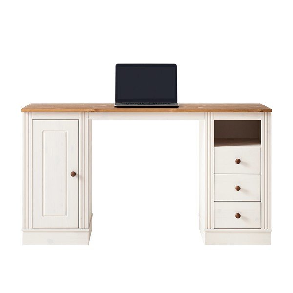 Pracovní stůl s deskou z borovicového dřeva 50x140 cm Anita – Støraa-image-3