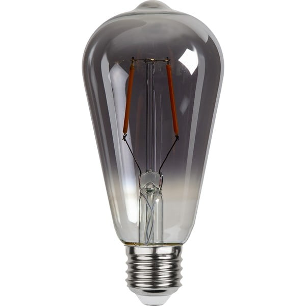 Teplá LED filamentová žárovka E27, 2 W Plain Smoke – Star Trading