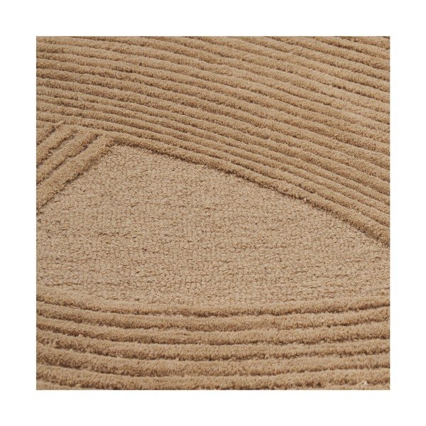 Ručně tkaný vlněný koberec v tmavě přírodní barvě 200x300 cm Pune – House Nordic-image-2