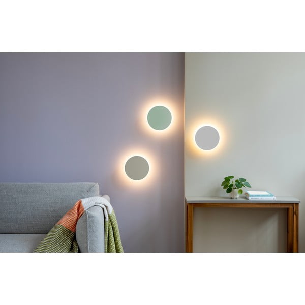 Světle zelené LED nástěnné svítidlo s časovačem/na dálkové ovládání na USB ø 19 cm Dot – Remember-image-3