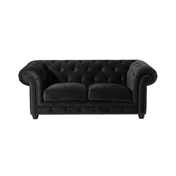 Černá pohovka Max Winzer Orleans Velvet, 196 cm