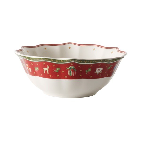 Bílo-červená porcelánová vánoční mísa Toy's Delight Villeroy&Boch, ø 19 cm-image-3