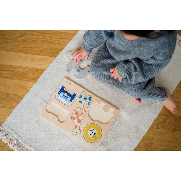 Dřevěné vkládací puzzle (počet dílků 6) Safari – Kindsgut-image-1