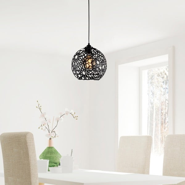 Černé závěsné svítidlo ø 25 cm Fellini – Opviq lights-image-1