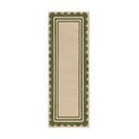 Ručně tkaný vlněný běhoun v zeleno-přírodní barvě 80x230 cm Lois Scallop – Flair Rugs