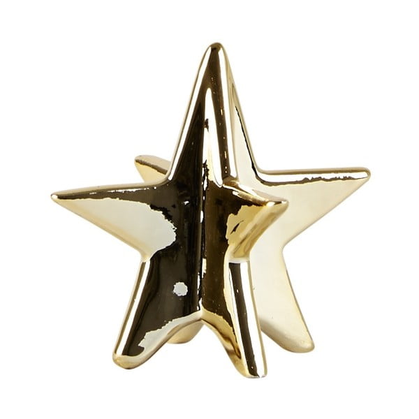 Dekorativní keramická hvězda Villa Collection  Ceramic Gold, 8 cm