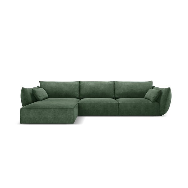 Tmavě zelená rohová pohovka (levý roh) Vanda – Mazzini Sofas