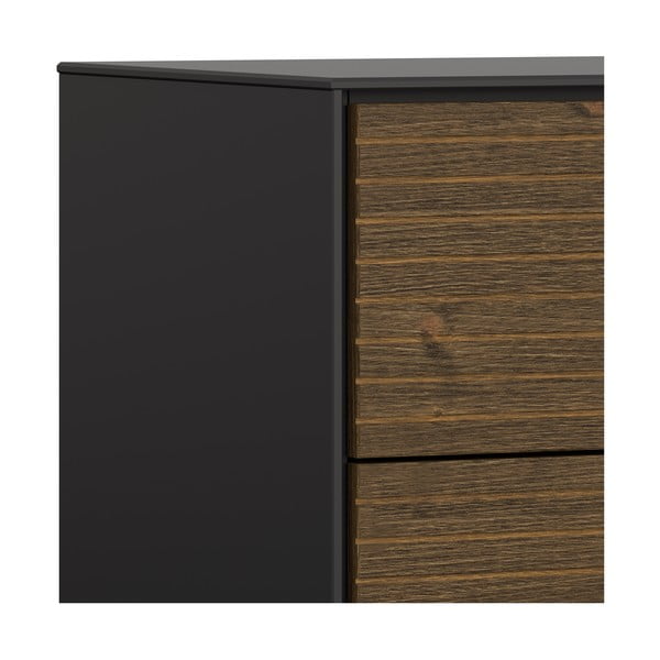 Černá vysoká komoda v dekoru borovice 80x111 cm Soma - Tvilum-image-1