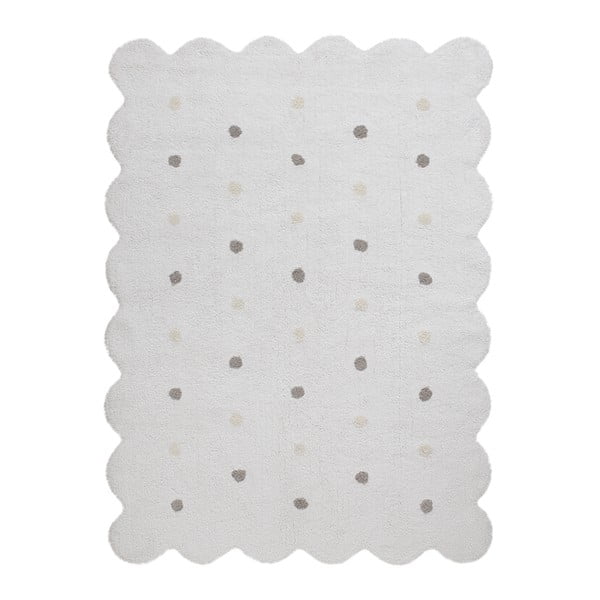 Bílý bavlněný ručně vyráběný koberec Lorena Canals Biscuit, 120 x 160 cm