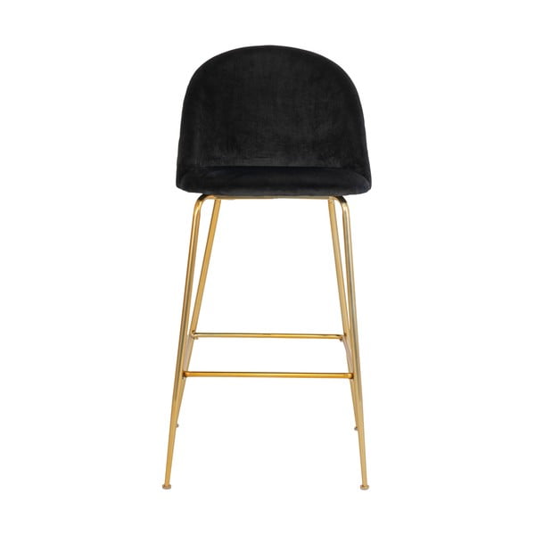 Černé sametové barové židle v sadě 2 ks 108 cm Lausanne – House Nordic-image-1