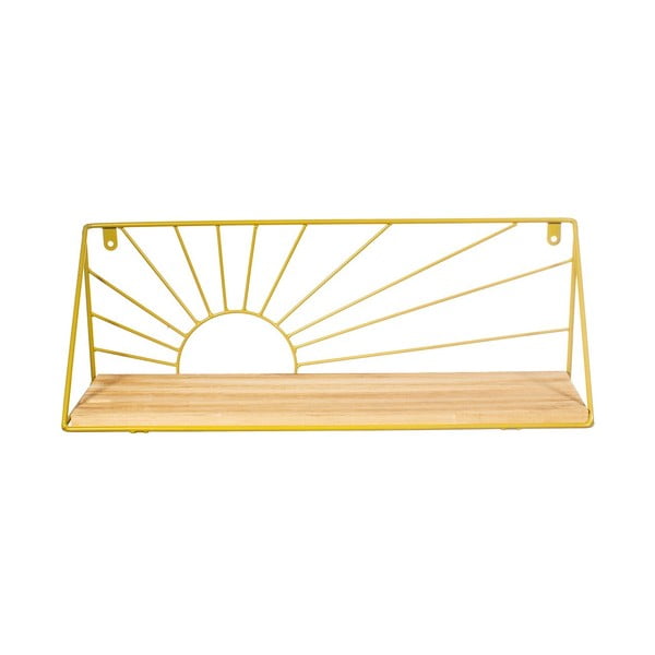 Nástěnná police ve zlaté barvě Sass & Belle Sunset, šířka 43 cm