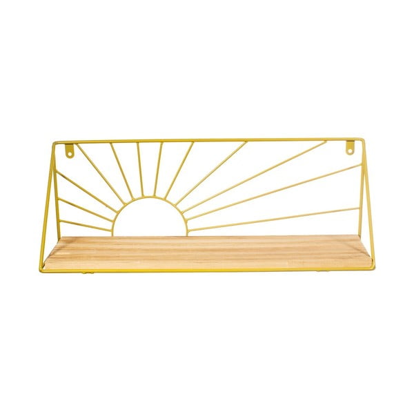 Nástěnná police ve zlaté barvě Sass & Belle Sunset, šířka 43 cm
