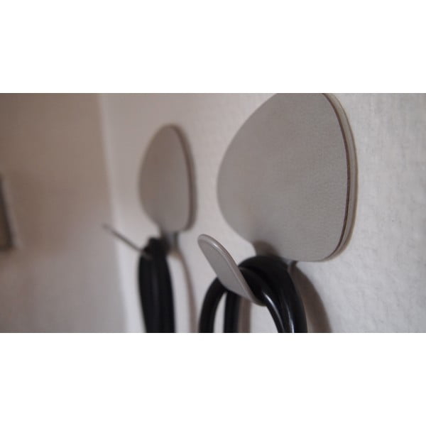 Světle šedé ocelové háčky v sadě 2 ks Curve M Nupo – LIND DNA-image-1