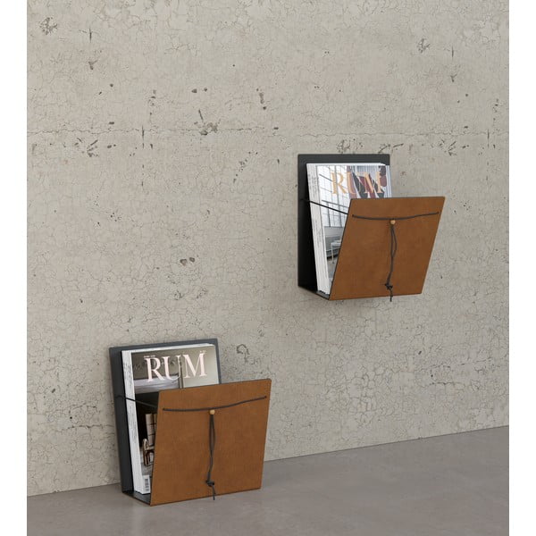 Kovový/z eko kůže stojan na časopisy Bull M – LIND DNA-image-2