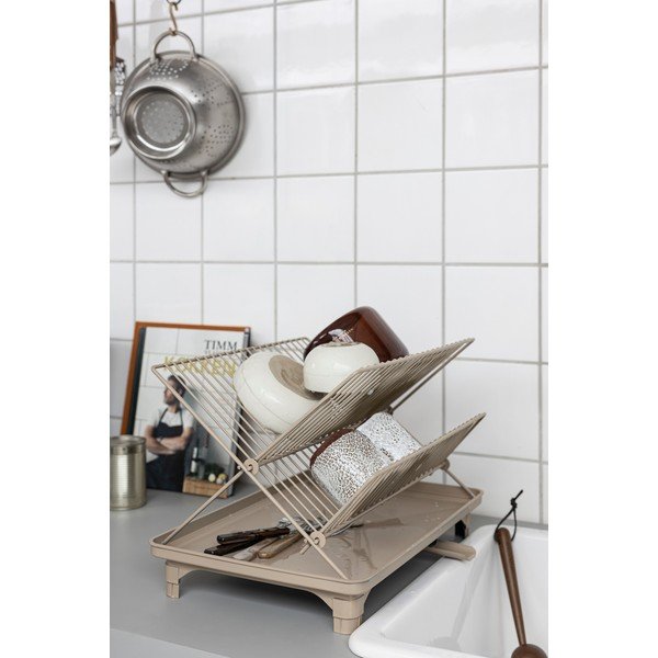 Béžový dvoupatrový odkapávač 42x29 cm Dry-It – Mette Ditmer Denmark-image-1
