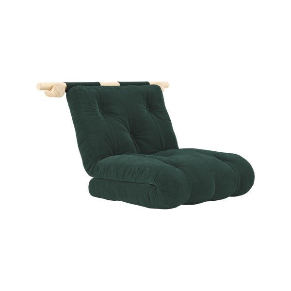 Tmavě zelené manšestrové křeslo Hooked – Karup Design