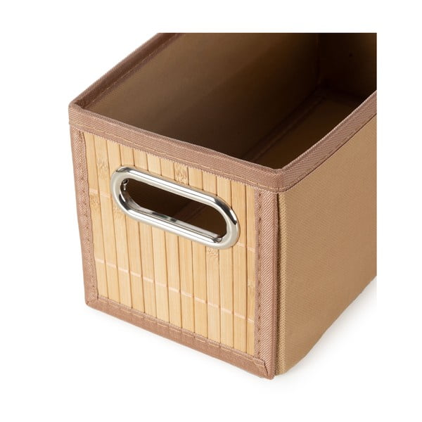 Bambusový úložný box v přírodní barvě 15x31x15 cm – Compactor-image-1