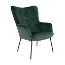 Zelené sametové křeslo Glasgow – Bonami Essentials