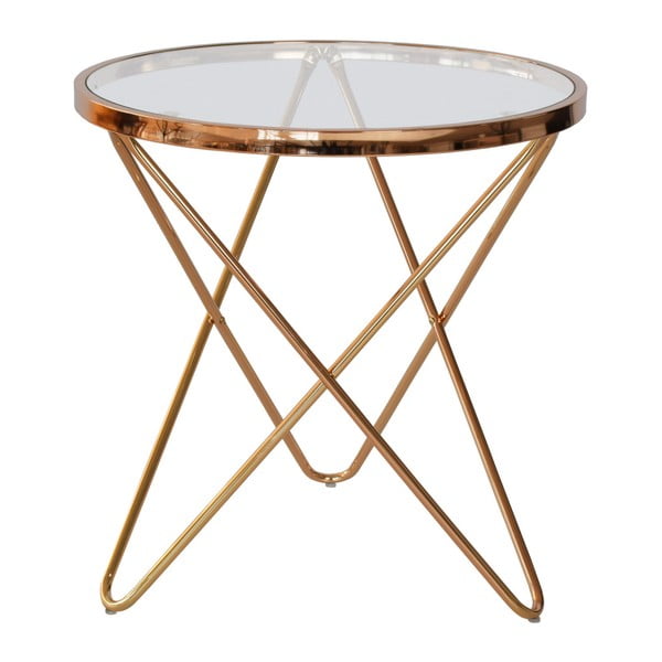 Zlatý odkládací stolek RGE Melissa, ⌀ 55 cm