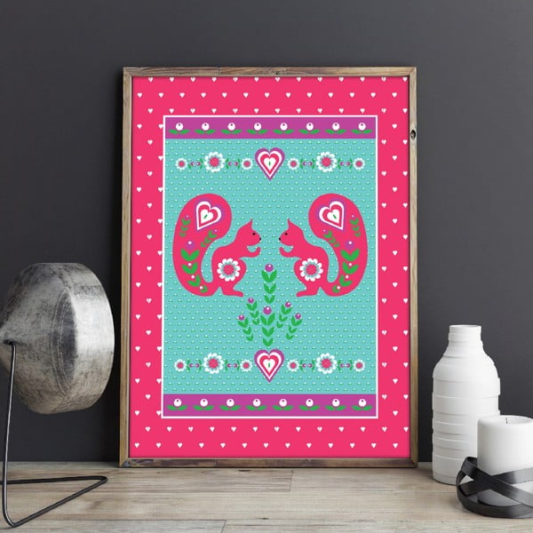 Plakát Veverky růžová, velký-image-1