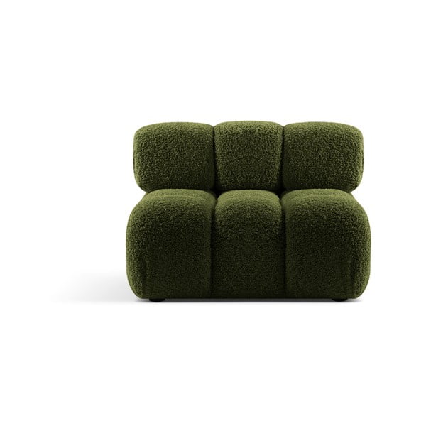 Zelený modul pohovky z textilie bouclé (středový díl) Bellis – Micadoni Home