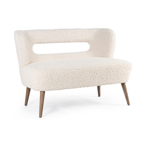 Krémová pohovka z umělé kožešiny 115 cm Cortina – Bizzotto-image-2
