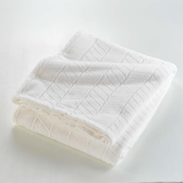 Krémový přehoz z mikroflanelu 180x220 cm Arya – douceur d'intérieur-image-3