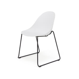 Sada 2 bílých jídelních židlí s černým podnožím Bonami Selection Viva