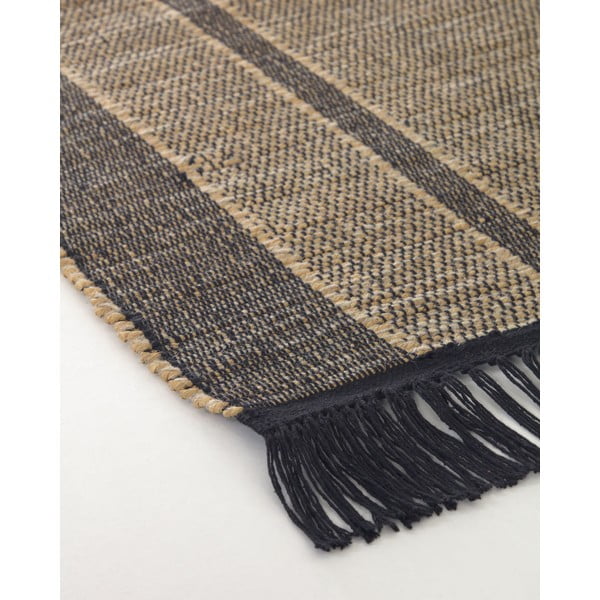 Oboustranný koberec z mořské řasy v černo-přírodní barvě 200x300 cm Brunilda – Kave Home-image-2