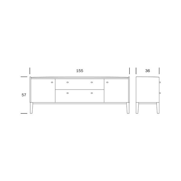 Ručně vyráběný TV stolek z masivního březového dřeva Kiteen Matinea-image-1