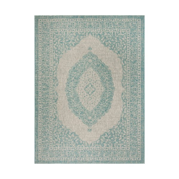 Světle modrý koberec vhodný do exteriéru Safavieh Amira, 90 x 150 cm