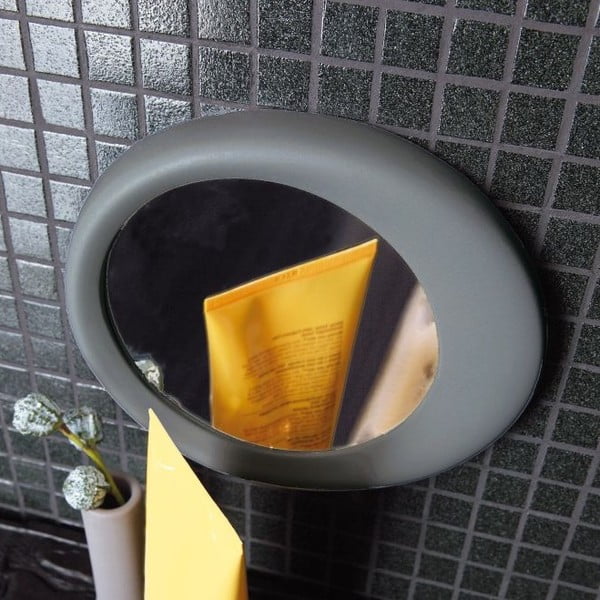 Samodržící přibližovací kosmetické zrcadlo Eclisse,  šedé shadow