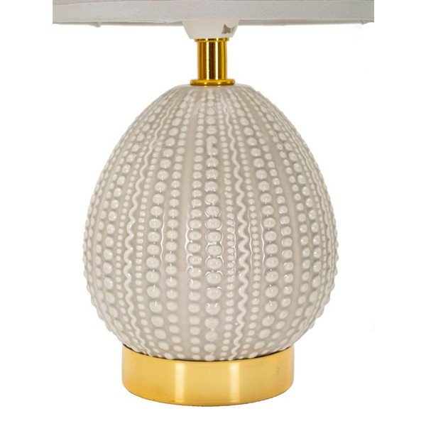 Světle šedá keramická stolní lampa s textilním stínidlem (výška 30,5 cm) Flavi – Mauro Ferretti-image-2