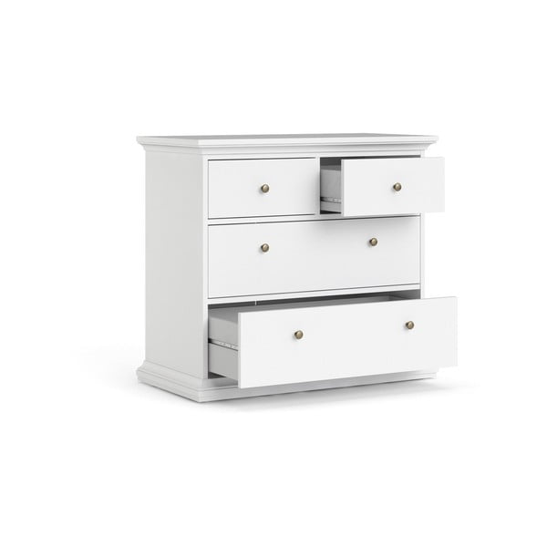 Bílá nízká komoda 96x87 cm Paris – Tvilum-image-4