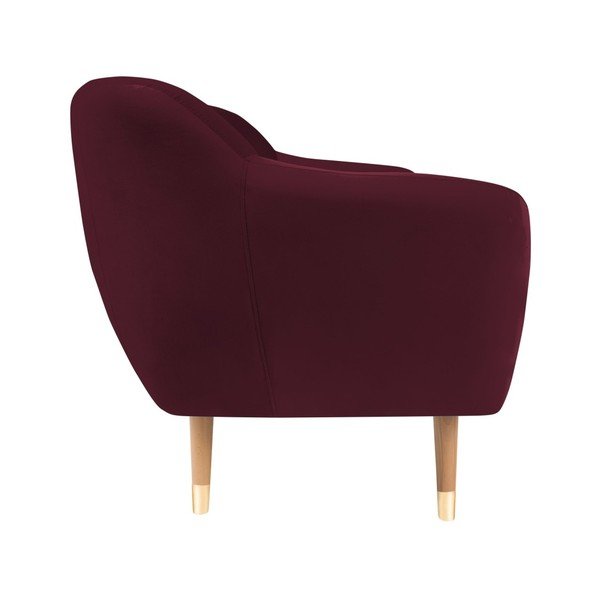 Vínová sametová pohovka Mazzini Sofas Benito, 158 cm-image-4