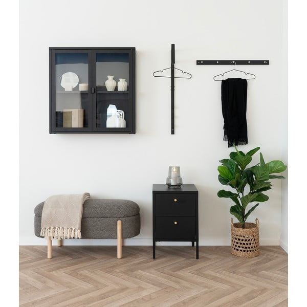 Černý kovový noční stolek Dalby – House Nordic-image-1