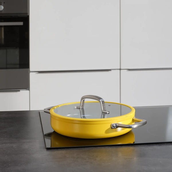 Pánev s poklicí/s keramickým povrchem ø 28 cm tegame Meda 3.0 – FABINI-image-1