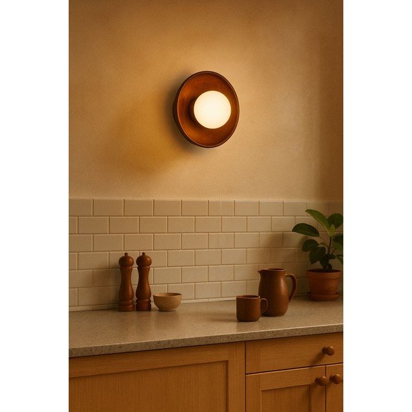 Hnědé nástěnné svítidlo ø 24 cm Elsa – Opviq lights-image-1
