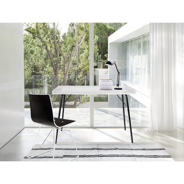 Pracovní stůl s bílou deskou 52x115 cm Rayburn – Woodman-image-3