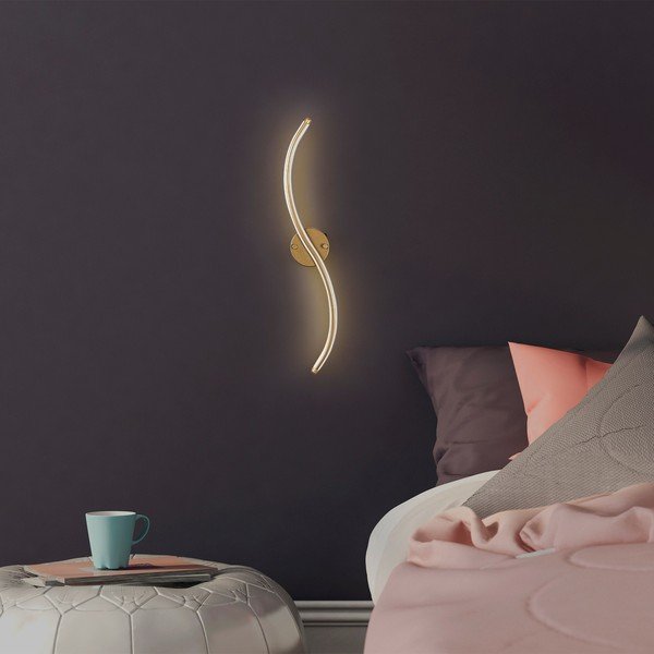 LED nástěnné svítidlo ve zlaté barvě Yilan – Opviq lights-image-3