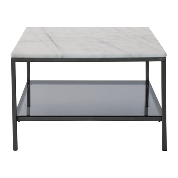 Mramorový konferenční stolek s šedou konstrukcí RGE Ascot, šířka 75 cm