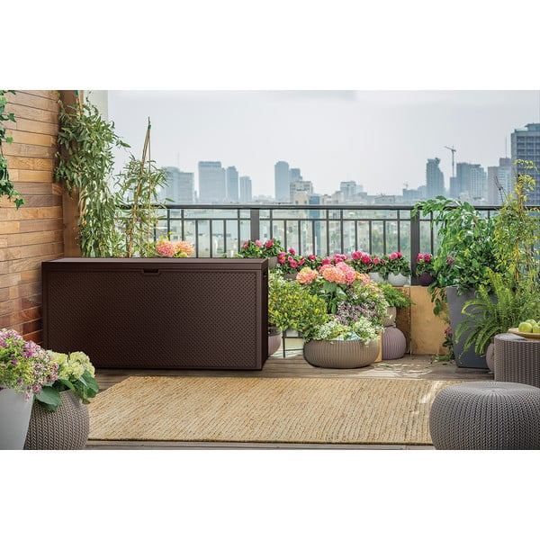 Tmavě hnědý zahradní úložný box Emily – Keter-image-1