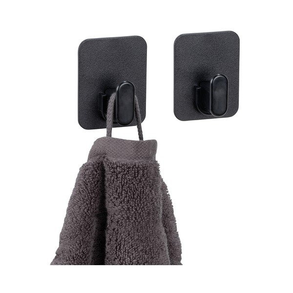 Černé plastové háčky v sadě 2 ks bez vrtání Parma – Allstar-image-2