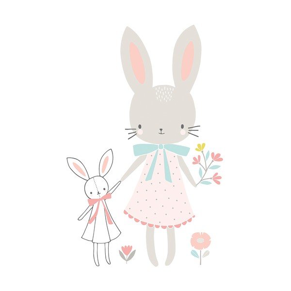 Dětská samolepka 58x90 cm Little Miss Rabbit – Lilipinso