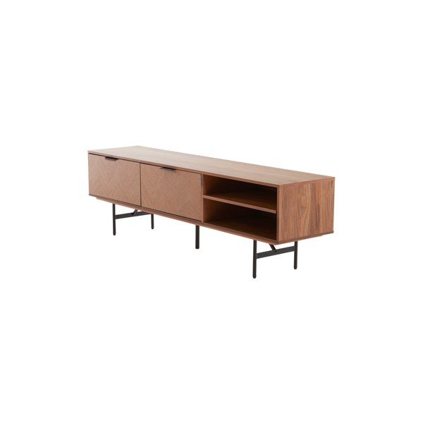TV stolek v dekoru ořechu v tmavě přírodní barvě 180x51x40 cm Duvberg – Jotex-image-4